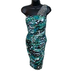 Sequined snake print dress